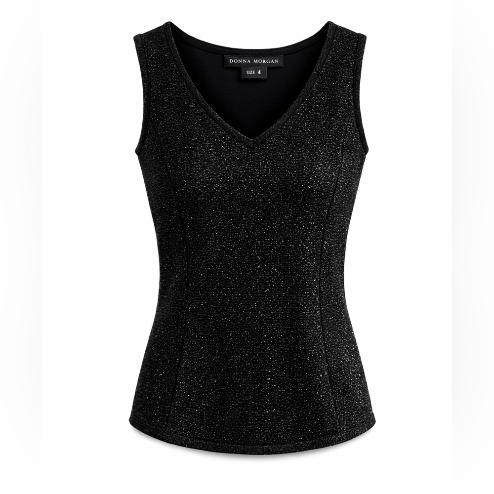 𝅺DONNA Morgan Sleeveless Wool Blend Top size 4‎